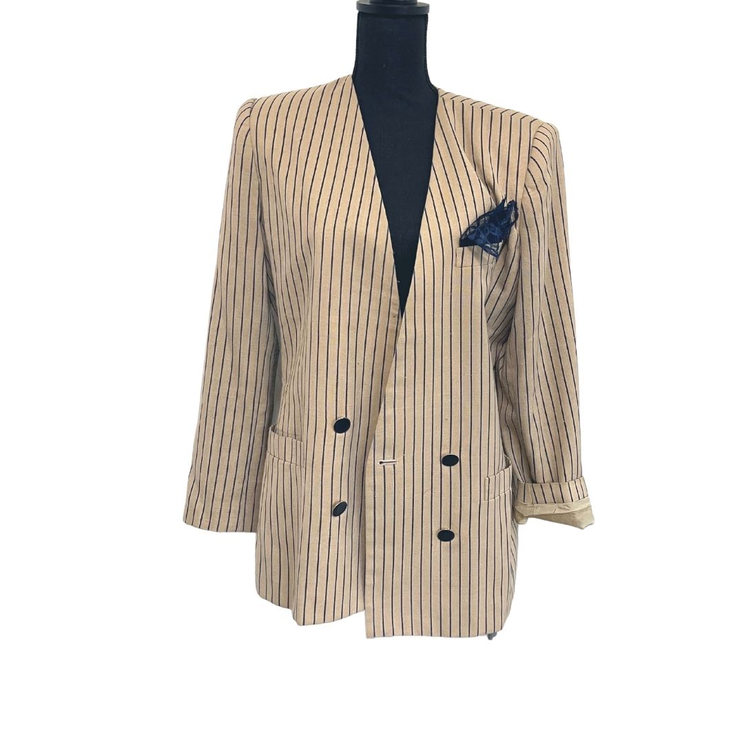 Pinstripe Double Breasted Blazer Sz 14