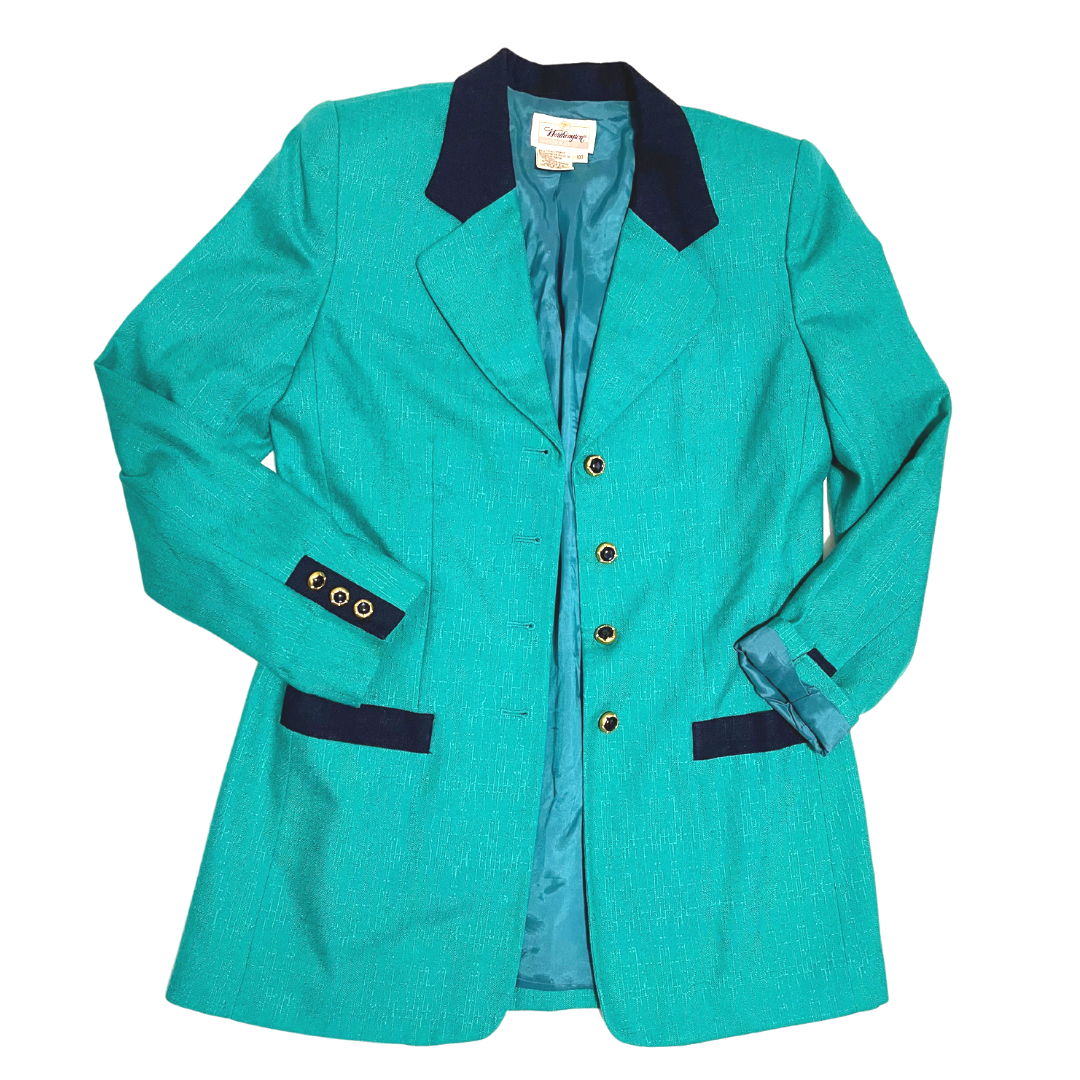 Vintage Teal Blazer Size 10