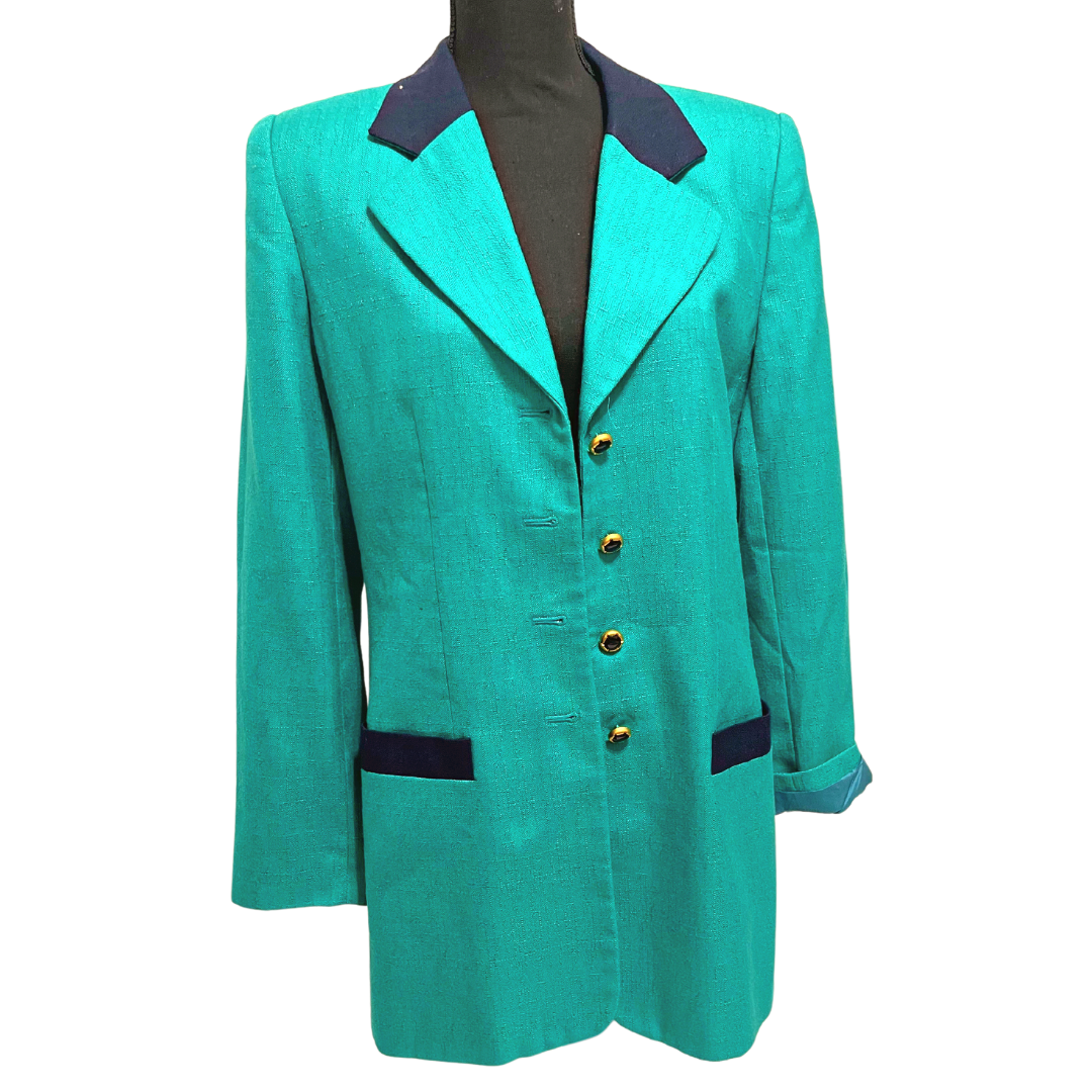 Vintage Teal Blazer Size 10