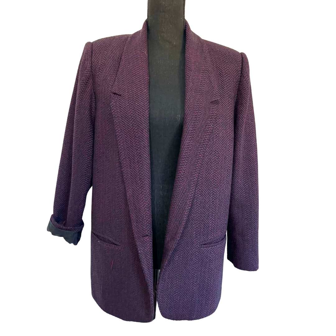 Purple Chevron Blazer Sz 12