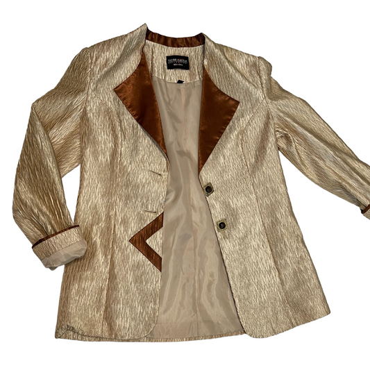 Vintage Satin, Textured Blazer