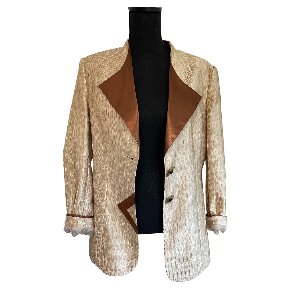 Vintage Satin, Textured Blazer