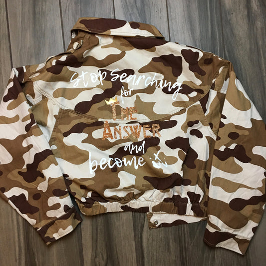 Oversize Crop Camo Jacket