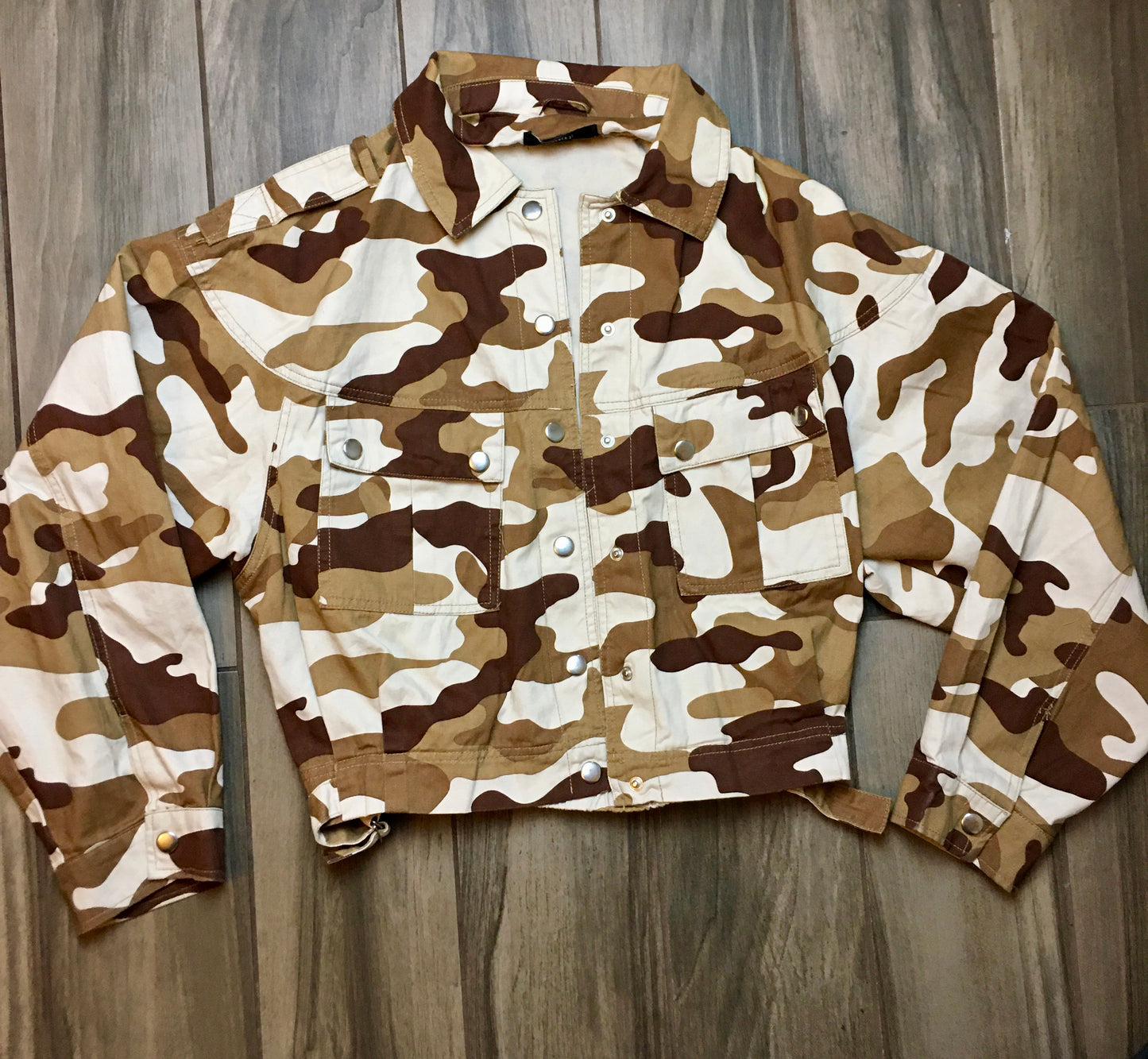 Oversize Crop Camo Jacket